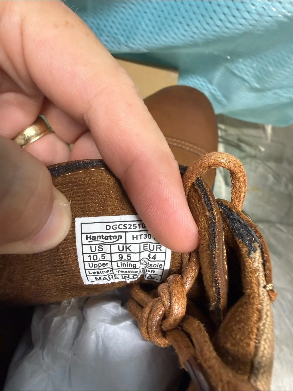 Brown Men’s Lace-Up Leather Work Boots